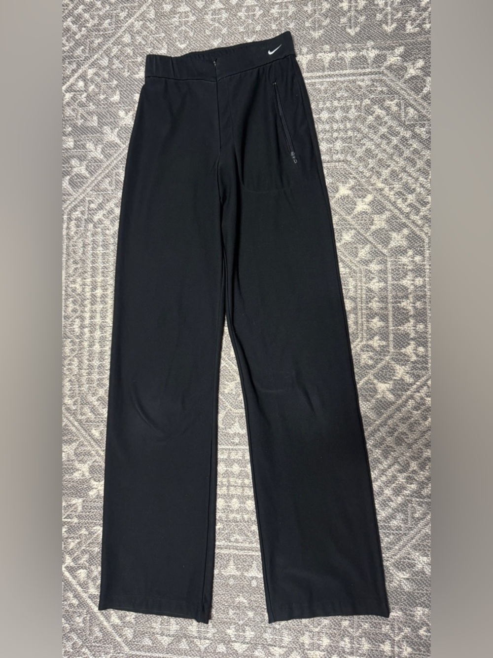 Nike Black Straight-Leg Performance Pants with Zip Pocket